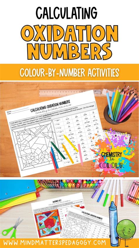 With This Colour By Number Worksheet Chemistry Or Science Students Can