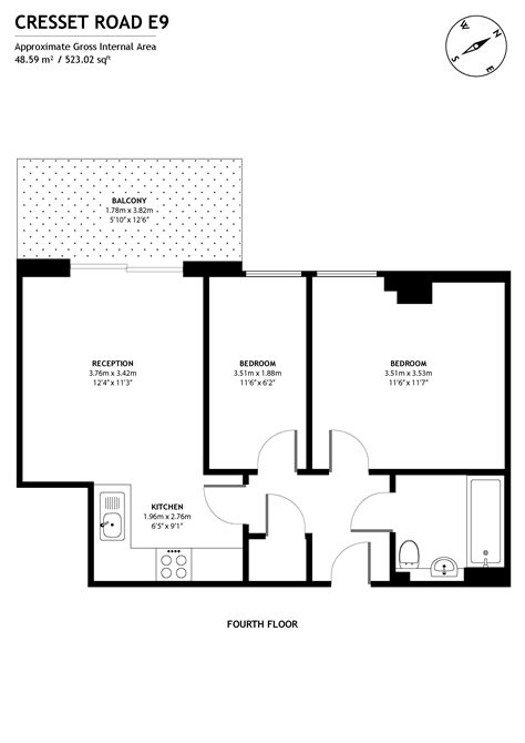 Cresset Road, Hackney, London E9, 2 bedroom flat for sale - 61036724