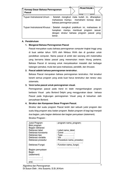 Solution Modul Bahasa Pemrograman Pascal Studypool