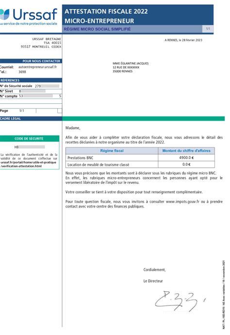 Attestation Fiscale Auto Entrepreneur Comment Lobtenir