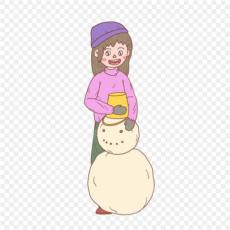 Invierno Invierno Niña Pequeña Dibujos Animados PNG Mantener Caliente