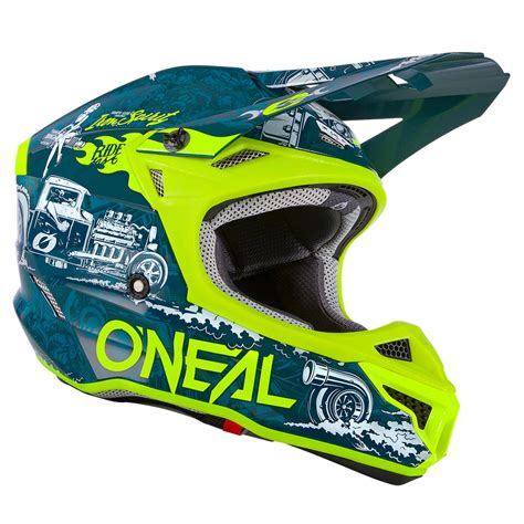 O Neal 5SRS Polyacrylite HR Helm Gelb Blau ON 0628 10 1 2 3 4 5 6