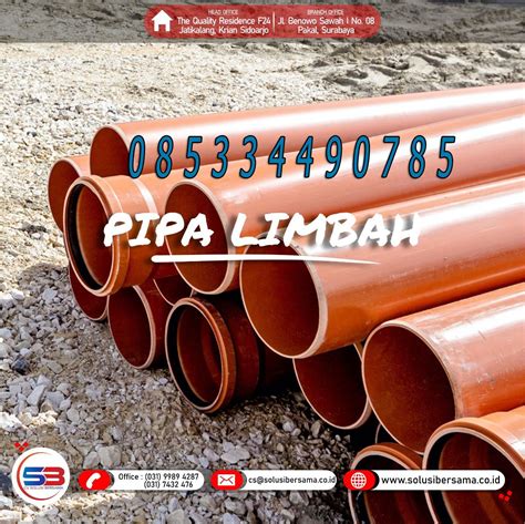 Pipa PVC Limbah Warna Orange Vinilon SDR 41 PIPA HDPE PPR PVC