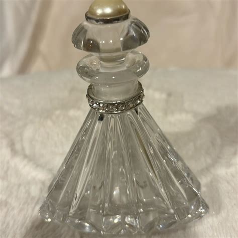 Czech Republic Accents Perfume Bottleczech Republic Art Glass Perfume Bottlepearl On The Top