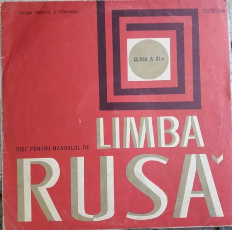 Editura Didactica Pedagogica Disc Manualul De Limba Rusa Cl Xi A