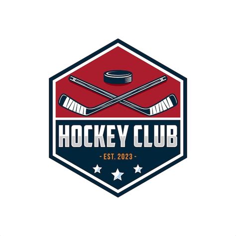 Emblema De La Insignia Del Logotipo De Hockey Ilustraci N De Vector De