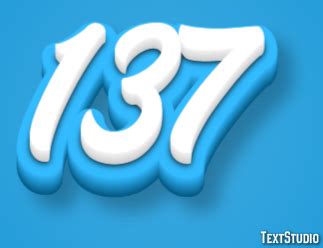 137 Text Effect and Logo Design Number