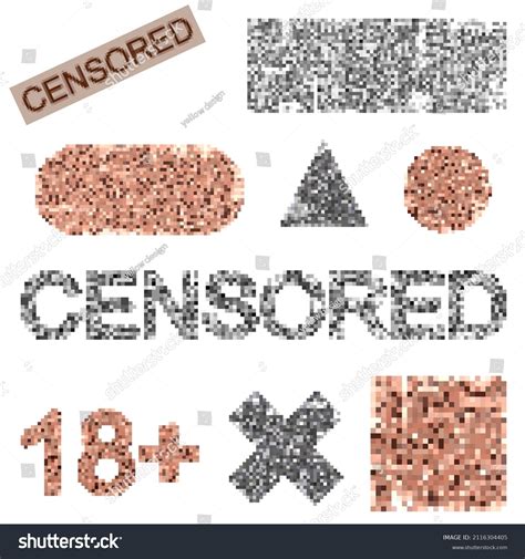 Set Censored Blur Effect Symbol Nude Stock Vector Royalty Free Shutterstock