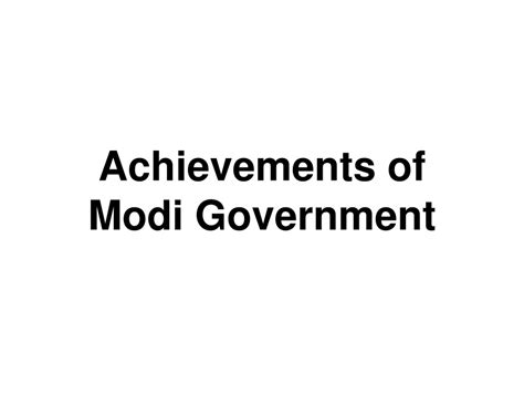 Ppt Achievements Of Modi Government Powerpoint Presentation Free Download Id 8908398