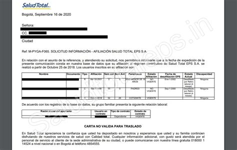 C Mo Sacar El Certificado De Afiliaci N En Salud Total Eps