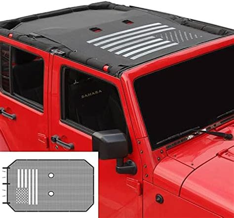 Amazon American Flag Sunshade Mesh Bikini Top Sun Shade Uv Protection For Jeep