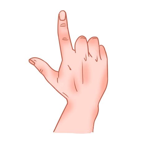 Finger Gesture White Transparent Cute Cartoon Finger Gesture Hand