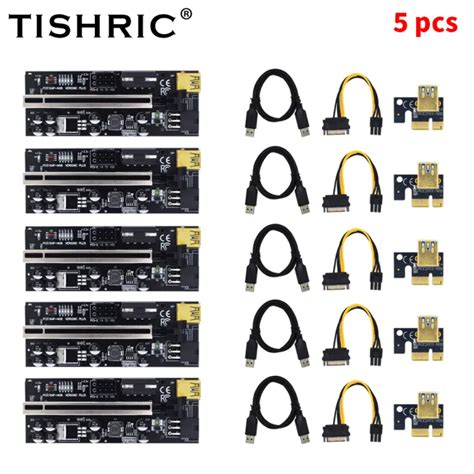 Tishric Led Riser S C Plus Pci E Pcie Riser For Video Card Pci