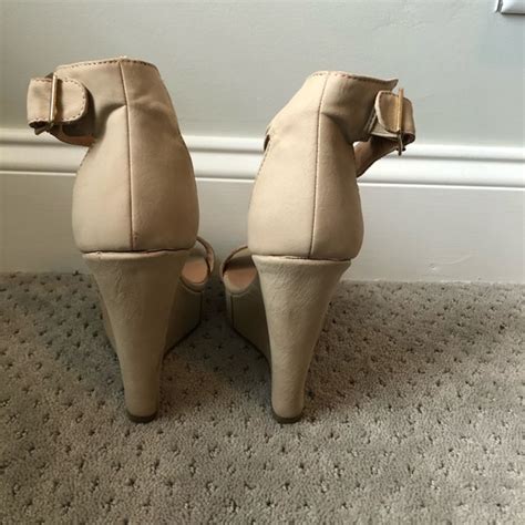 Glaze Shoes Glaze Nude Platform Open Toe Heel W Ankle Strap Poshmark