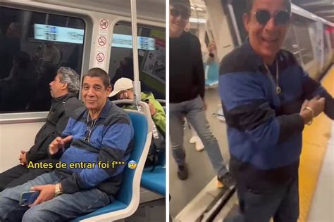 Zeca Pagodinho anda de metrô pela primeira vez vídeo