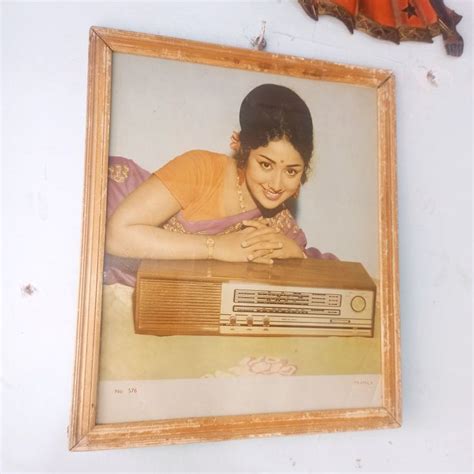 Vintage Tamil Actress Pramila In Radio Transistor Advertisement Photo