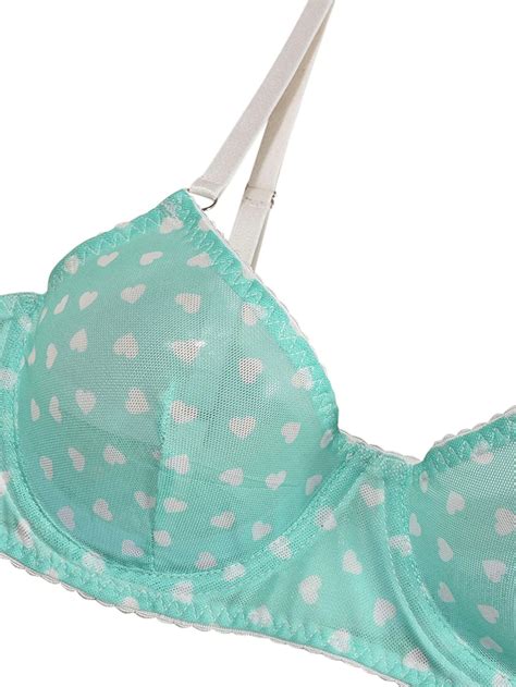 Snapklik Sexy Mesh Sheer Underwire Push Up Women Lingerie Set See Through Bra Panty 2