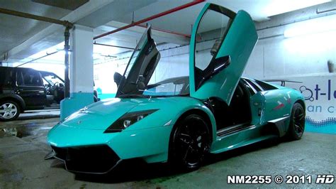 Turquoise Lamborghini Murciélago Lp670 Sv Start Up And Sound Youtube