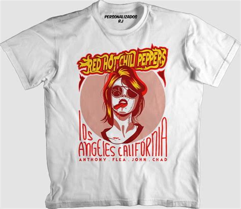 Camiseta Camisa Personalizada Red Hot Chili Peppers Banda
