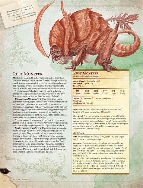 The rust monster MM page is up at forbes. : r/DnD