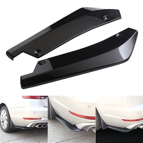 2PCS Packed Auto Car Rear Bumper Spoiler Canards Diffuser Car Side Fin