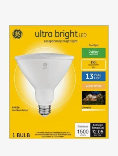 Ge Ultra Bright Led 150 Watt Eq Par38 Warm White Dimmable Flood Light