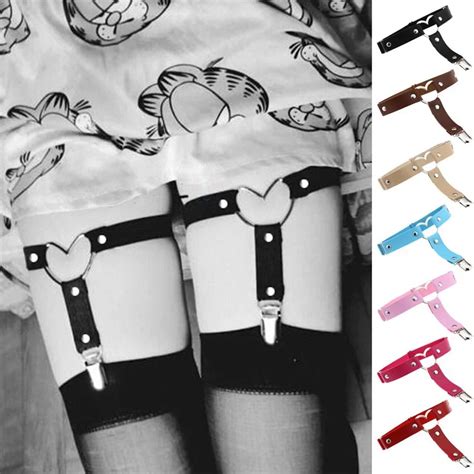 Women Sexy Fashion Heart Punk Garters Belt Elastic Leg Ring Garter Belt