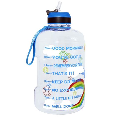 Buy Quifit Motivational Gallon Water Bottle With Straw Time Marker