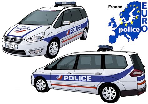 Premium Vector | French police car