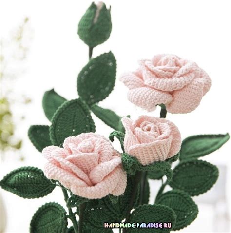Розы крючком. Схемы вязания | Crochet flower patterns, Crochet flowers ...