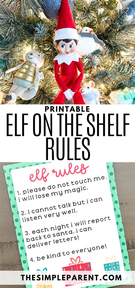 Printable Elf On The Shelf Rules Freebie