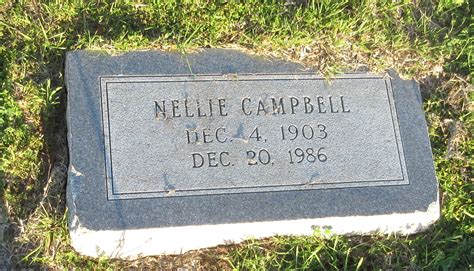 Nellie Bishop Campbell Homenaje De Find A Grave