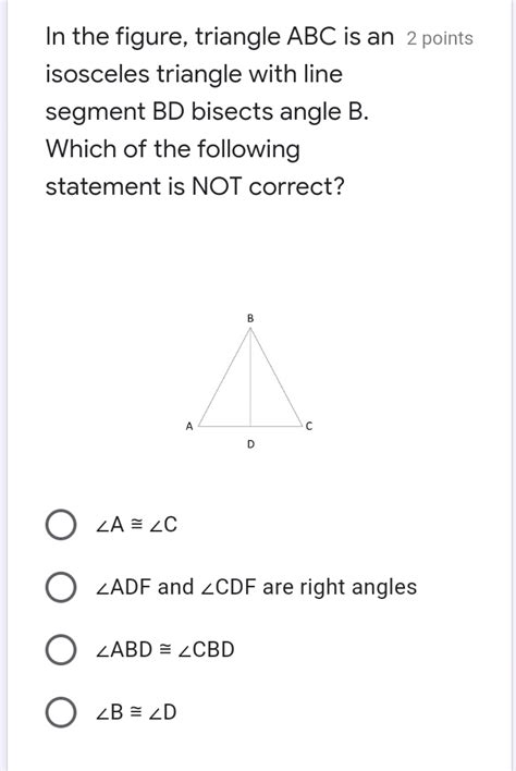 Solved In The Figure Triangle ABC Is An 2 Points Isosceles Triangle