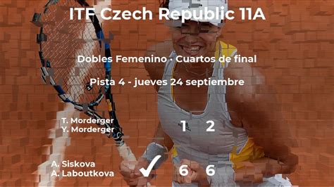 Resultados De Tenis En Directo Partido Anna Siskova Y Aneta Laboutkova