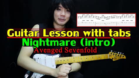 Avenged Sevenfold Nightmare L Intro Guitar Lesson With Tabs L TeTae