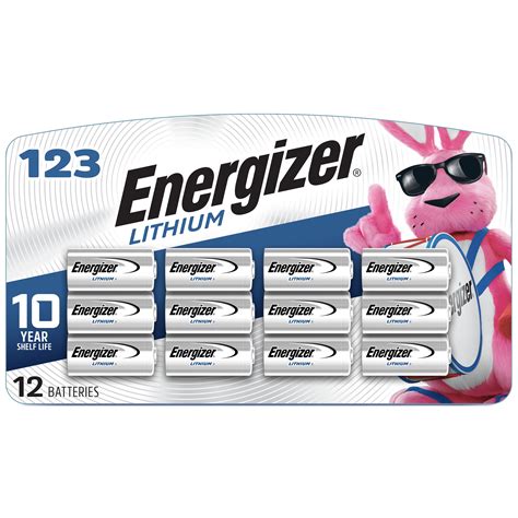 Energizer 123 Lithium Batteries 12 Pack 3V Photo Batteries Walmart