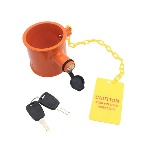 Baosity Heavy Duty Coupler Lock With Yellow Warning Sign Durable Quick