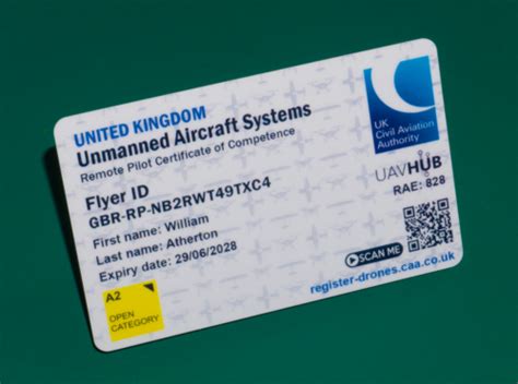 Caa Approved Design Drone Id Card A Cofc Easa Qualification Drone