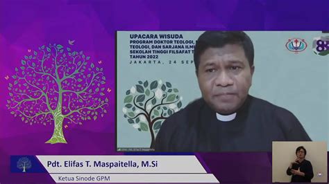 Sambutan Ketua Mph Sinode Gereja Protestan Maluku Dalam Rangka Upacara