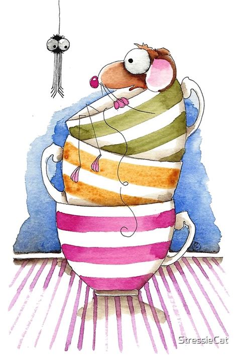 "My cup of tea" by StressieCat | Redbubble