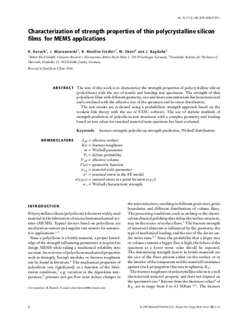 (PDF) Characterization of strength properties of thin polycrystalline ...