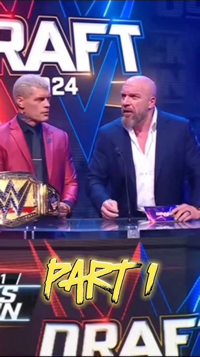 2024 Wwe Draft Night 1 Part 1 Shorts Youtube