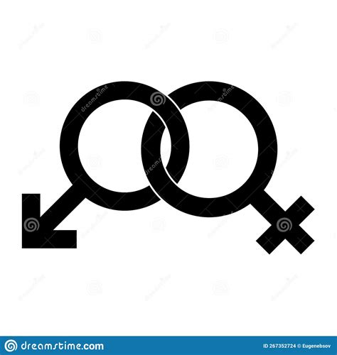 Simple Illustration Of Mars And Venus Symbol Concept Of Gender Symbols