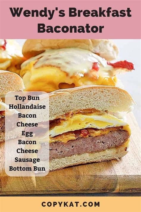 Wendy S Breakfast Baconator Copykat Recipes Recipe Copykat