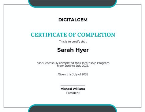 Internship Certificate Templates in Microsoft Word (DOC) | Template.net