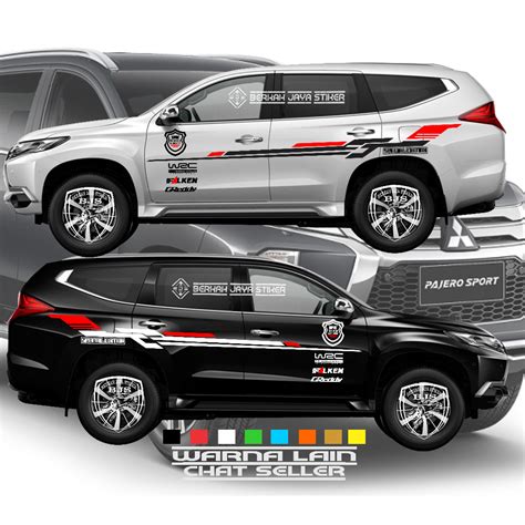 Jual Stiker Cutting Mobil Pajero Sport List Striping Mobil Mitsubishi