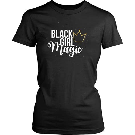 Black Girl Magic with Gold Crown Women' Shirt - Black Girl Magic # ...