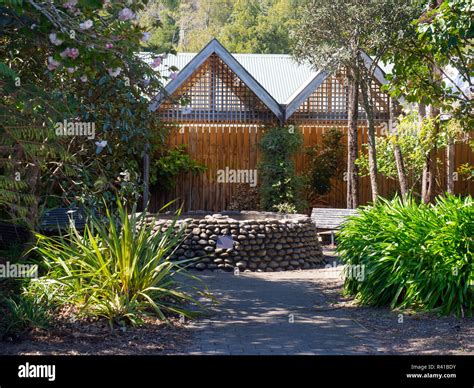 Rock Water Feature In A Public Garden Stock Photo - Alamy