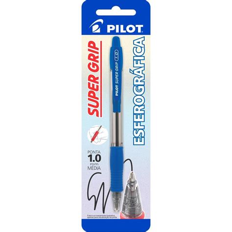 Caneta Esferografica Retratil Super Grip Azul 1 0mm 1 Un Pilot Submarino