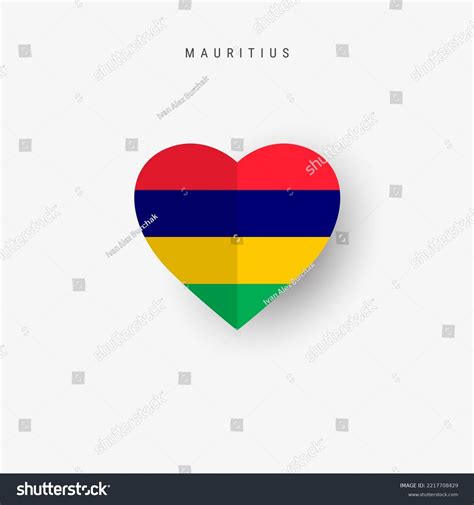 Mauritius Heart Shaped Flag Origami Paper Stock Illustration 2217708429 Shutterstock